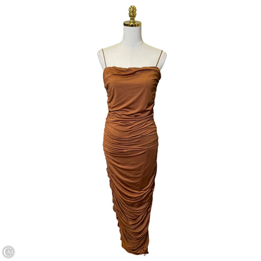 Dress Casual Maxi By Clothes Mentor In Brown, Size: Xl