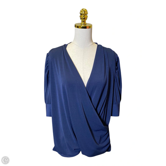 Top 3/4 Sleeve By White House Black Market In Navy, Size: Xl