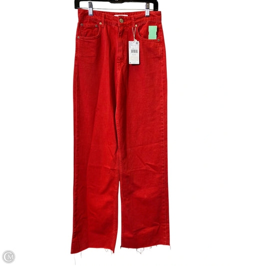Jeans Wide Leg By Mng In Red, Size: 4