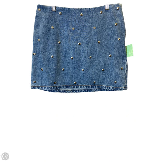 Skirt Mini & Short By Future Collective In Blue Denim, Size: 4
