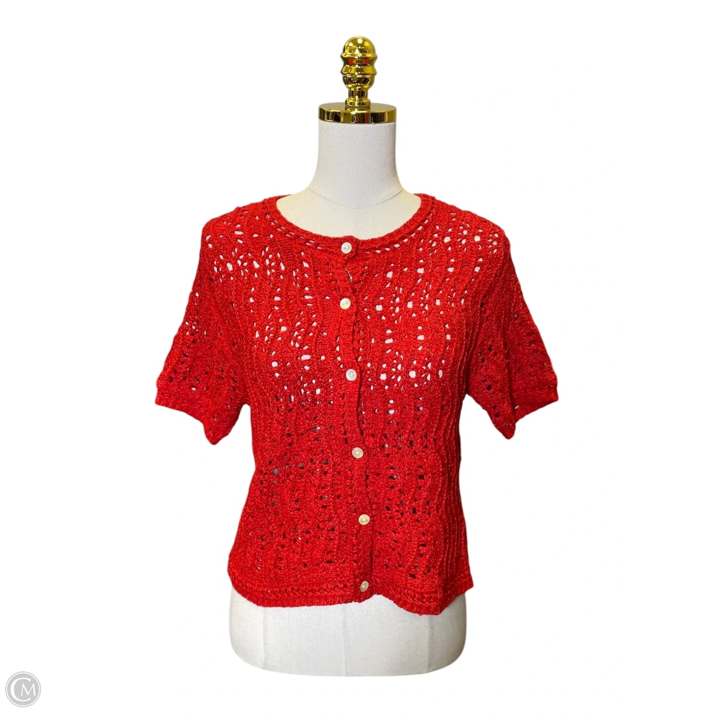 Top Short Sleeve By Zara In Red, Size: S