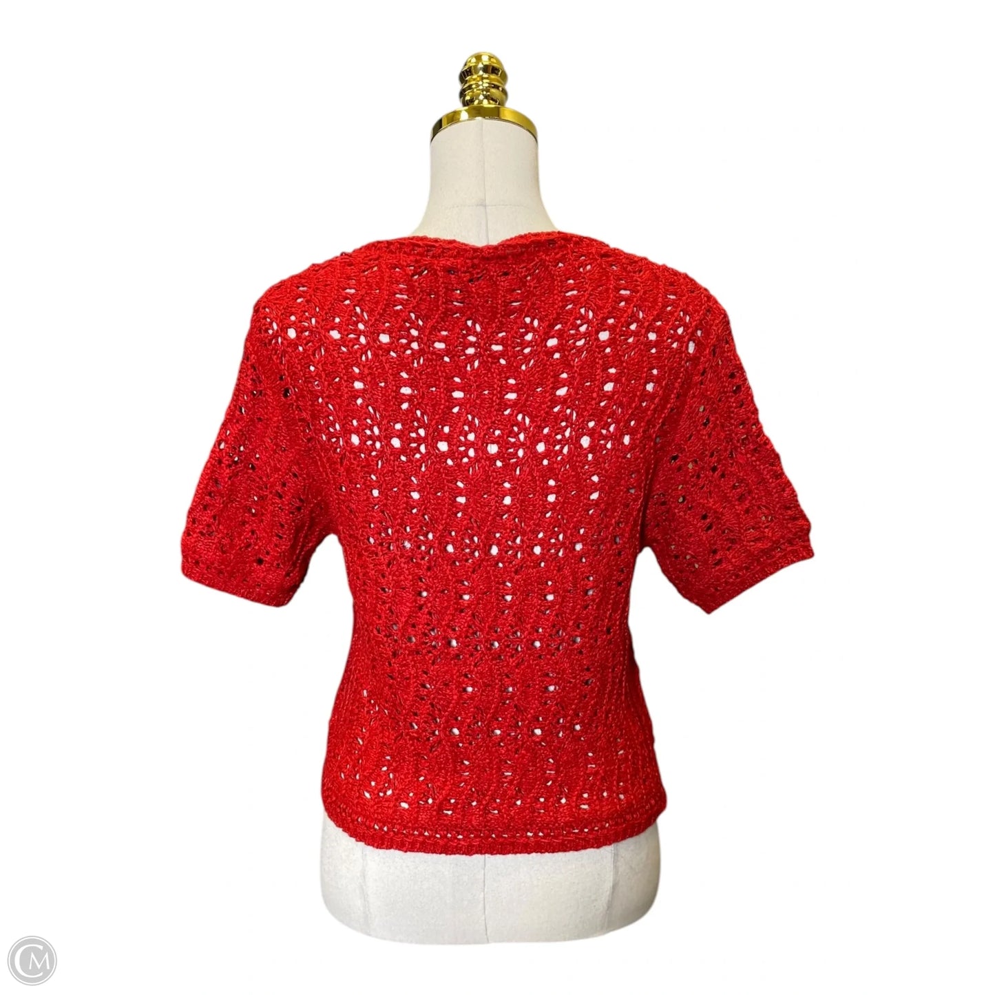 Top Short Sleeve By Zara In Red, Size: S