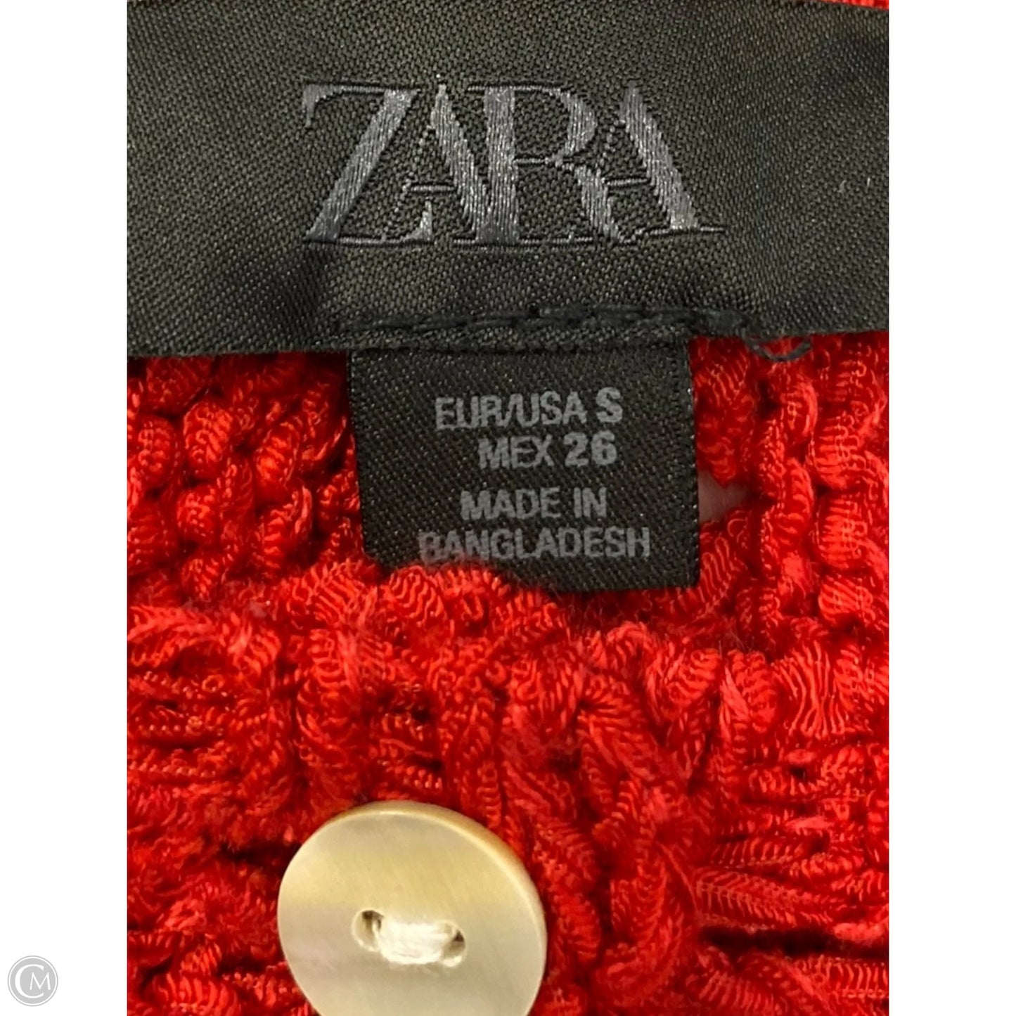 Top Short Sleeve By Zara In Red, Size: S