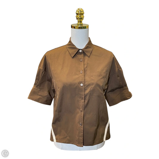 Top Short Sleeve By Clothes Mentor In Brown, Size: L