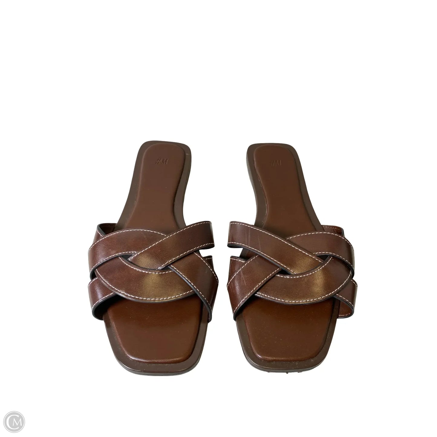 Sandals Flats By H&M In Brown, Size: 8.5