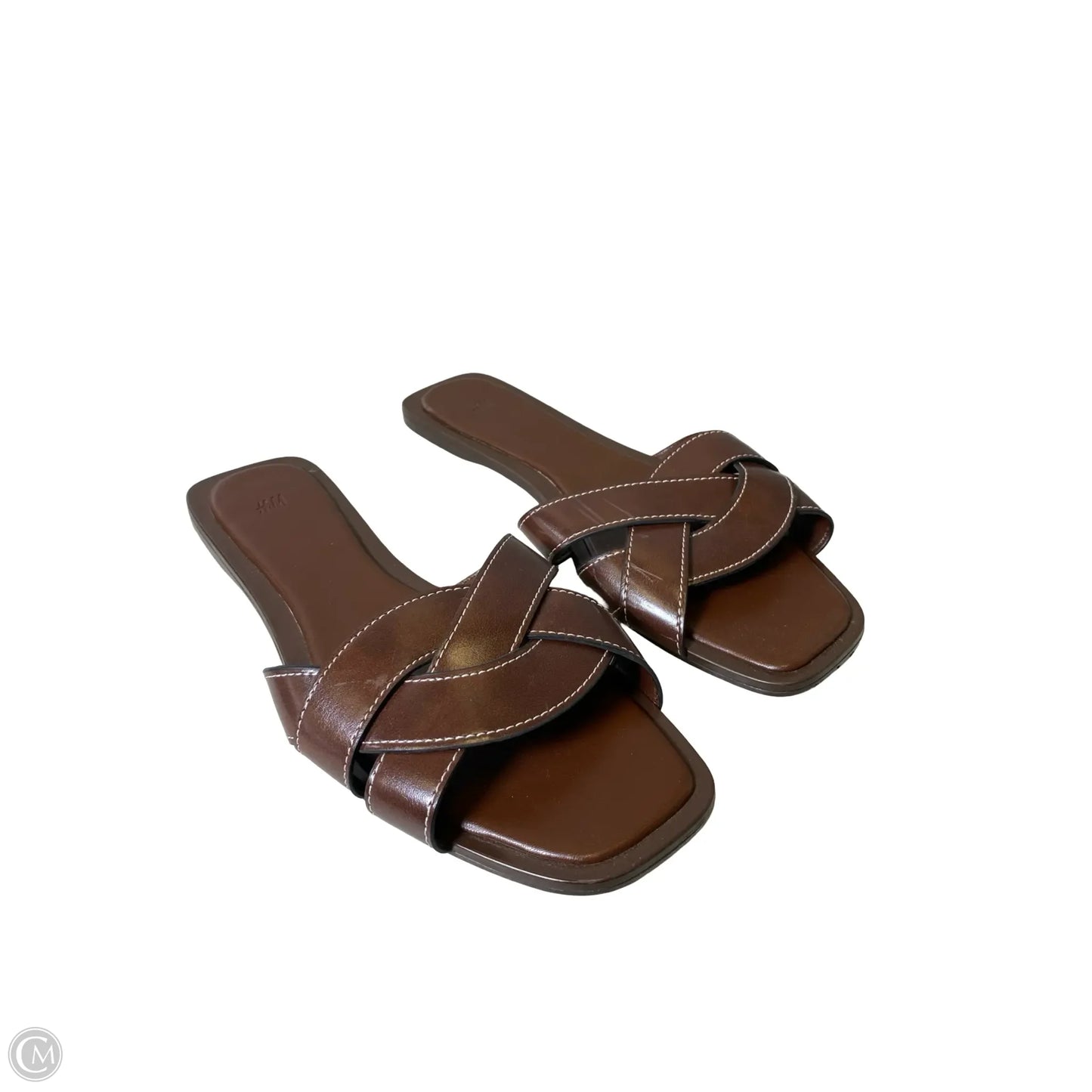 Sandals Flats By H&M In Brown, Size: 8.5
