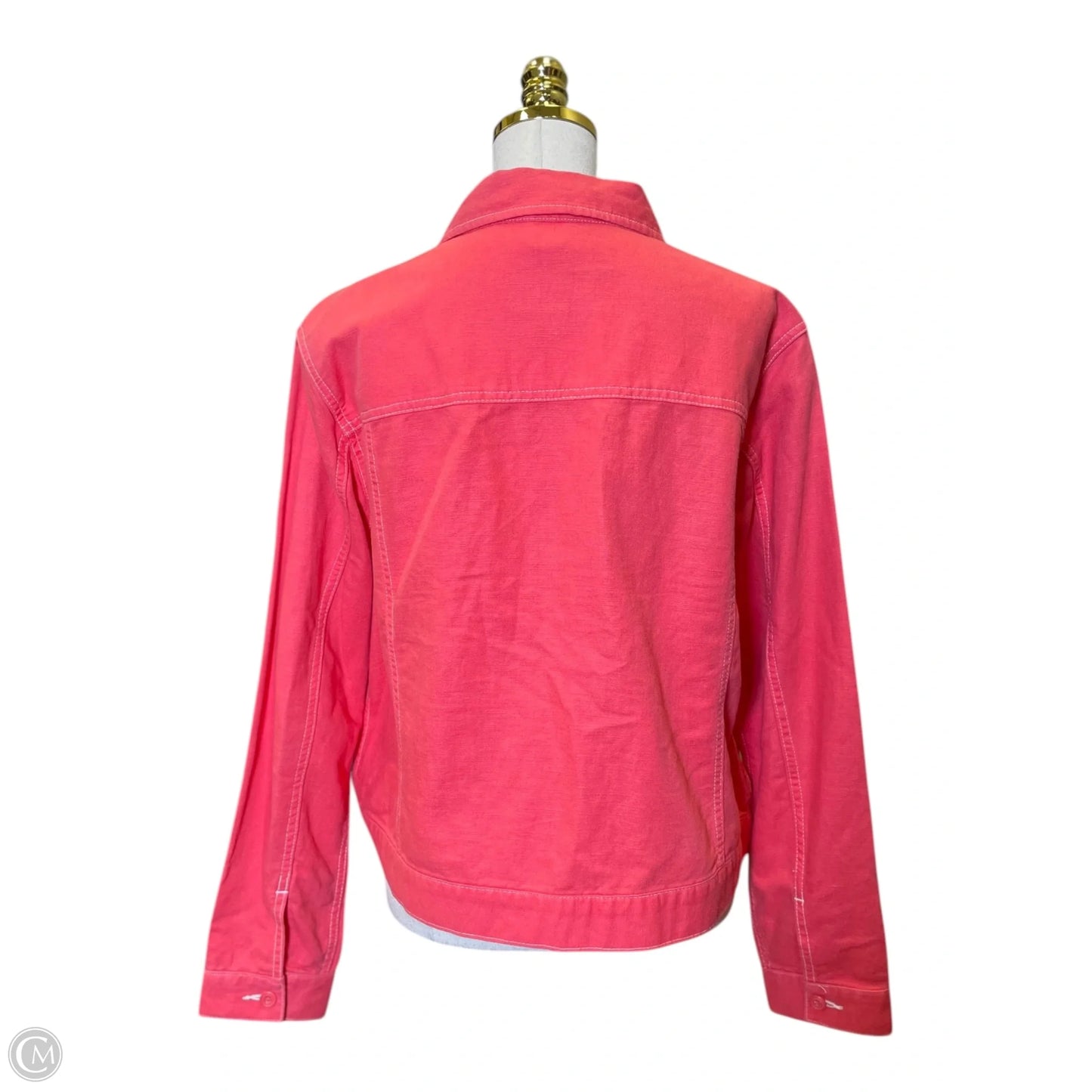 Jacket Denim By Eddie Bauer In Coral, Size: Xl