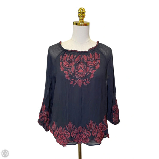 Top 3/4 Sleeve By Joie In Black, Size: S