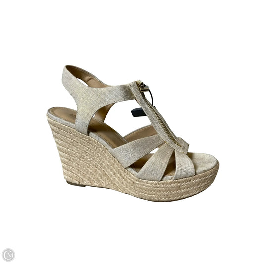 Sandals Designer By Michael Kors In Gold, Size: 7