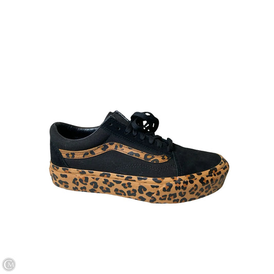 Shoes Sneakers By Vans In Black & Brown, Size: 9.5