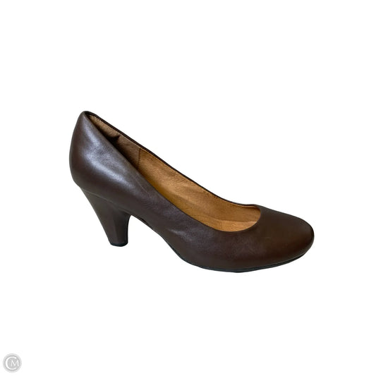 Shoes Heels Block By Clarks In Brown, Size: 9.5