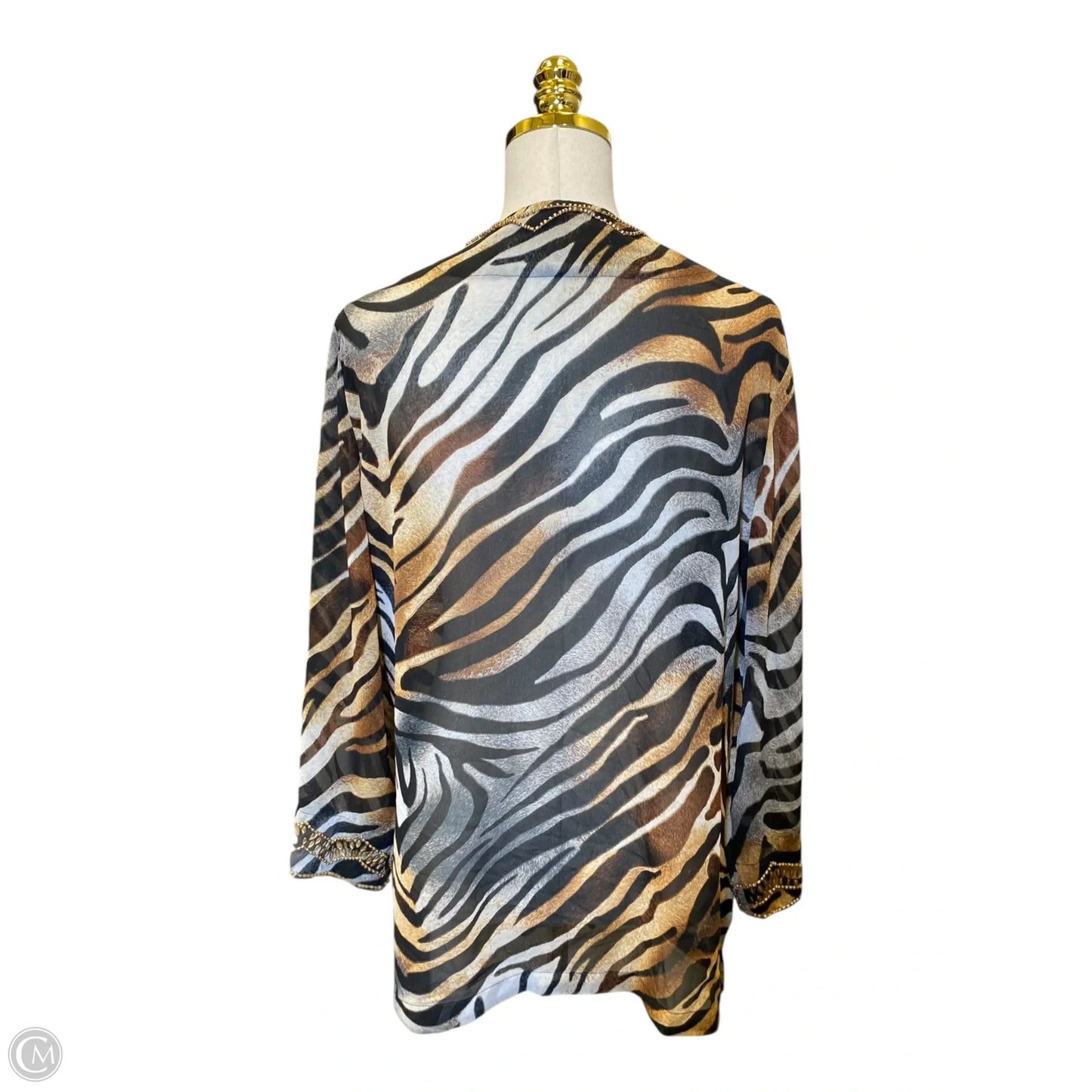 Cardigan By Chicos In Animal Print, Size: Osfm