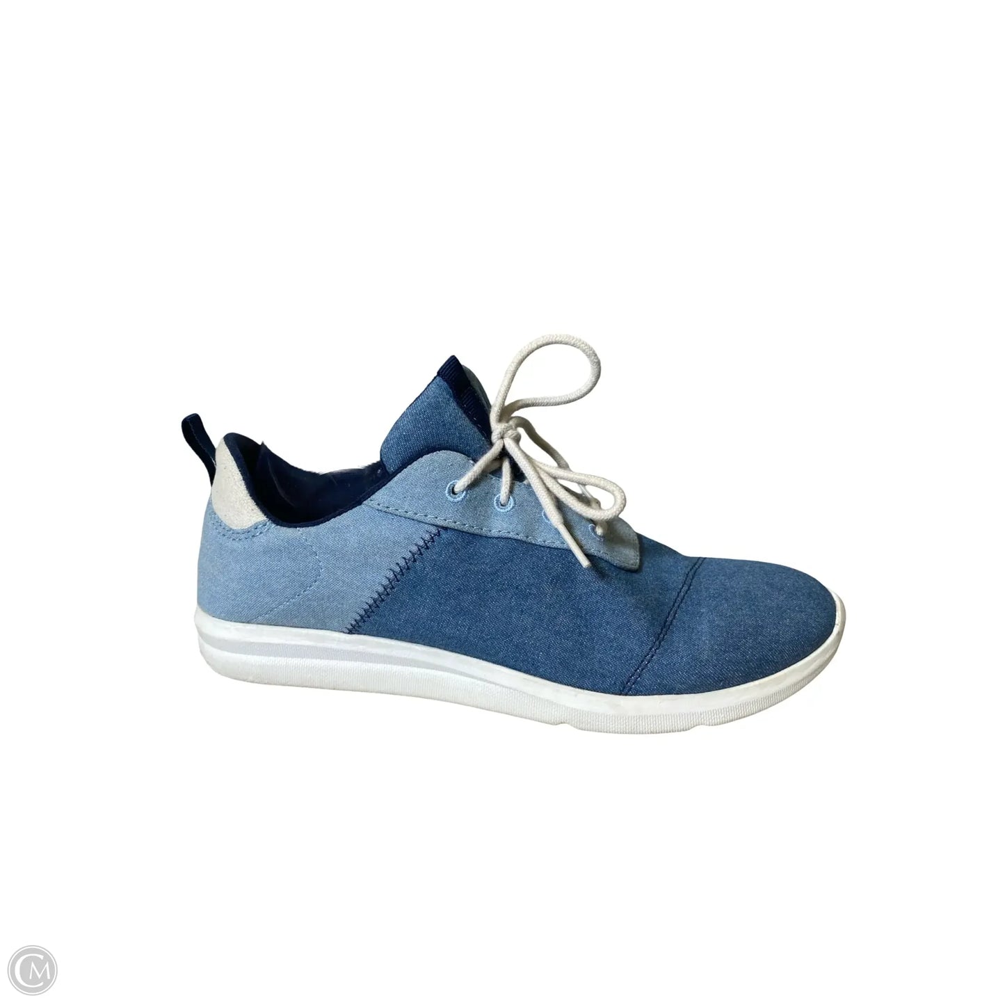 Shoes Sneakers By Toms In Blue & White, Size: 10