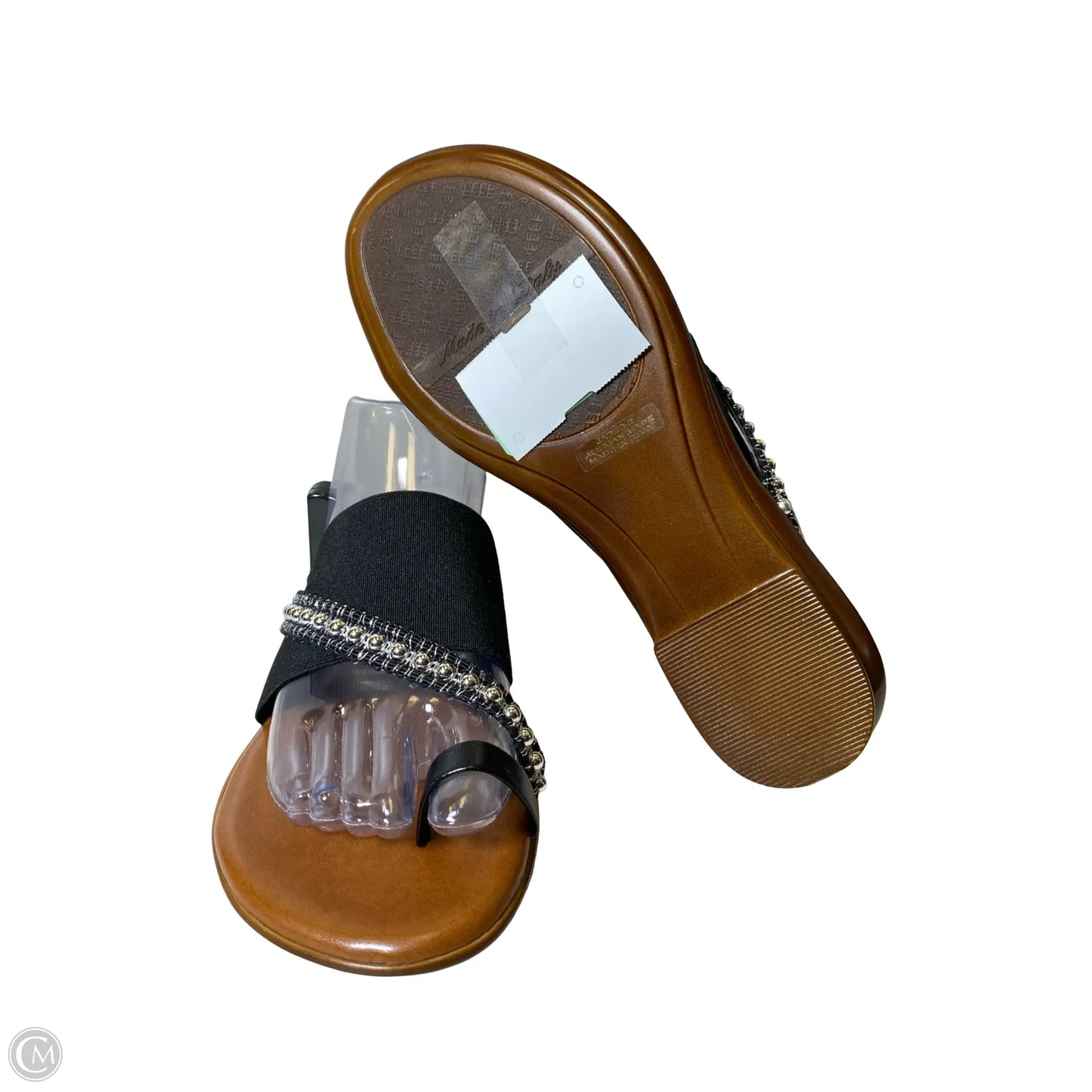 Sandals Flats By Toscanella In Black, Size: 7.5