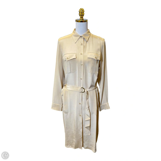 Dress Casual Midi By Lauren By Ralph Lauren In Tan, Size: 10
