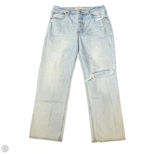 Jeans Wide Leg By Abercrombie And Fitch In Blue Denim, Size: 14