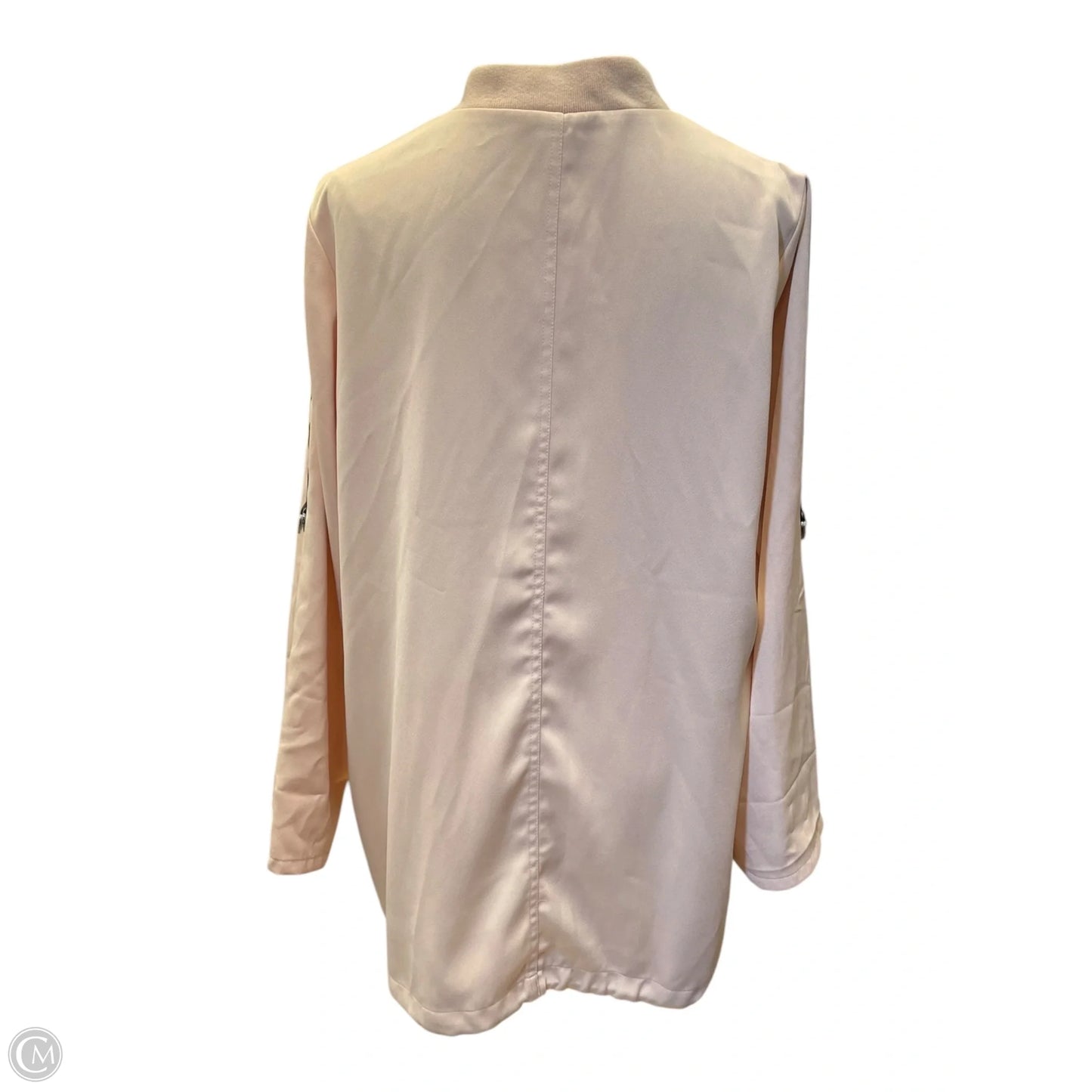 Jacket Moto By Chicos In Orange, Size: L