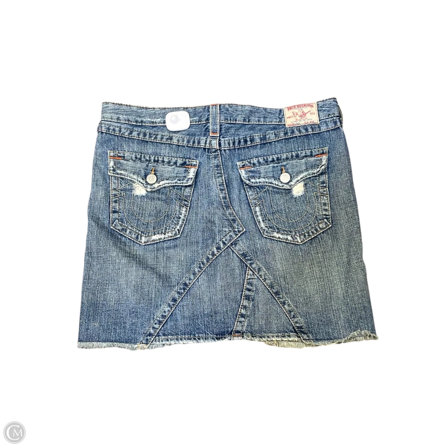 Skirt Mini & Short By True Religion In Blue Denim, Size: 12