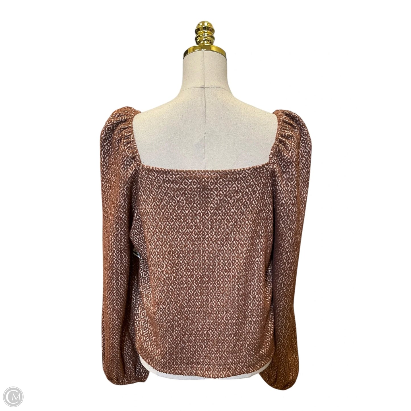 Top Long Sleeve By Madewell In Brown, Size: L
