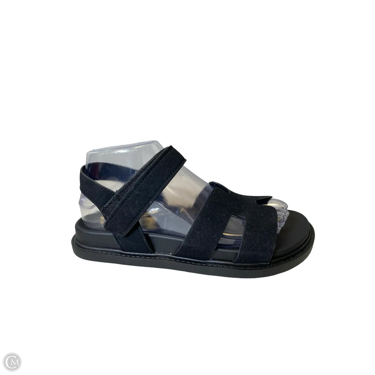 Sandals Flats By Clothes Mentor In Black, Size: 6.5