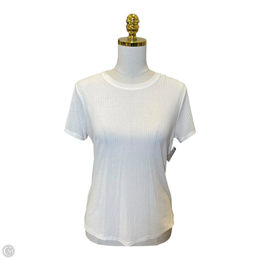 Athletic Top Short Sleeve By Alo In Cream, Size: M