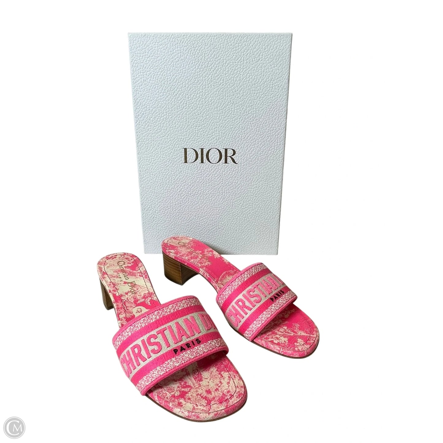 Sandals Luxury Designer By Dior In Pink, Size: 6.5