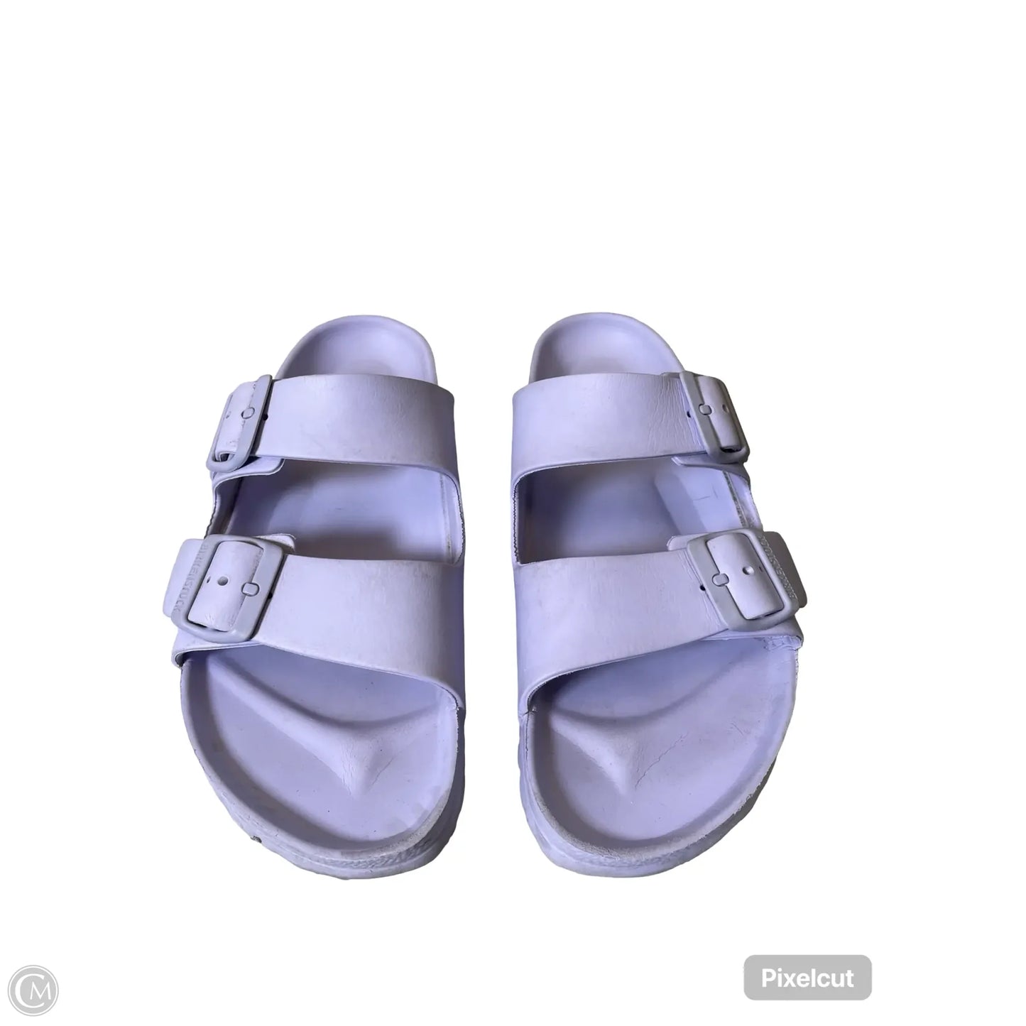 Sandals Flats By Birkenstock In Purple, Size: 10