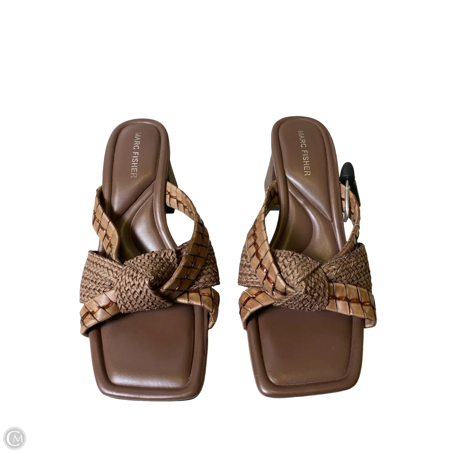 Sandals Heels Block By Marc Fisher In Brown, Size: 9