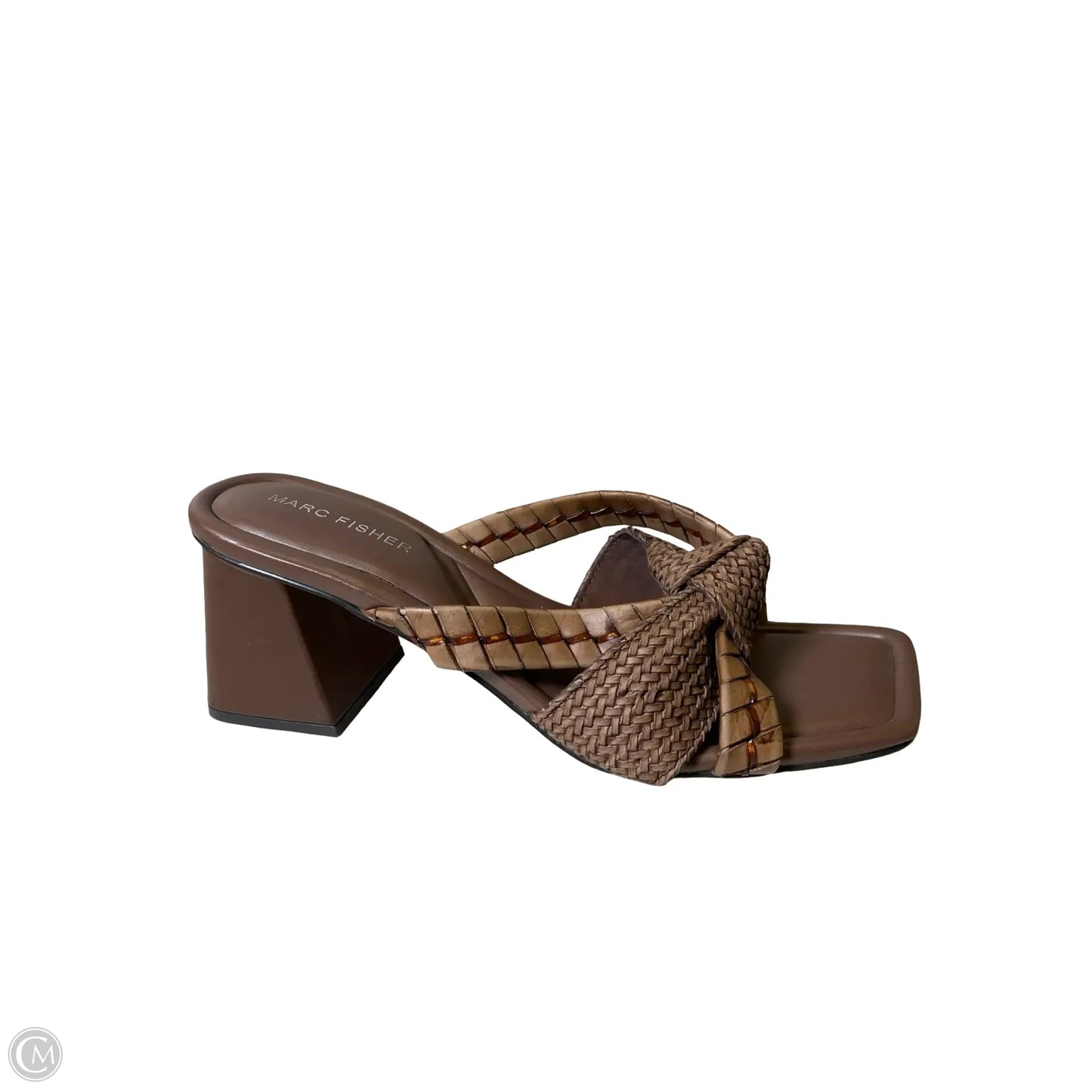Sandals Heels Block By Marc Fisher In Brown, Size: 9