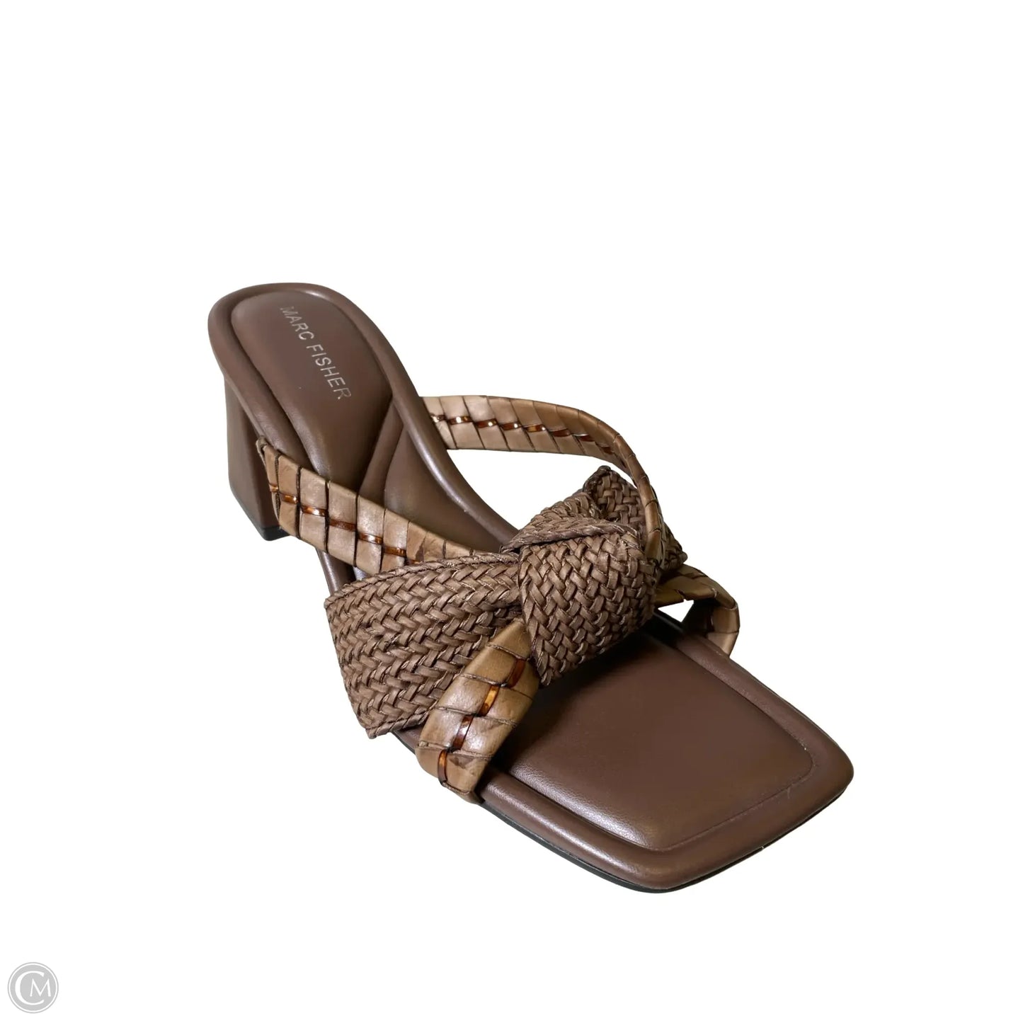 Sandals Heels Block By Marc Fisher In Brown, Size: 9