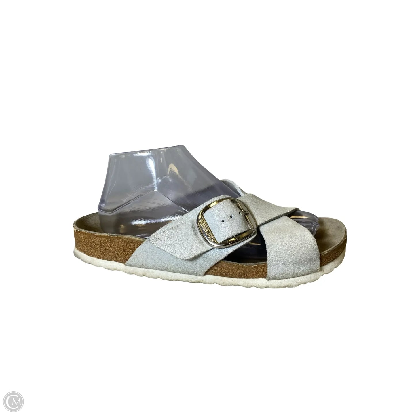 Sandals Flats By Birkenstock In Grey, Size: 9