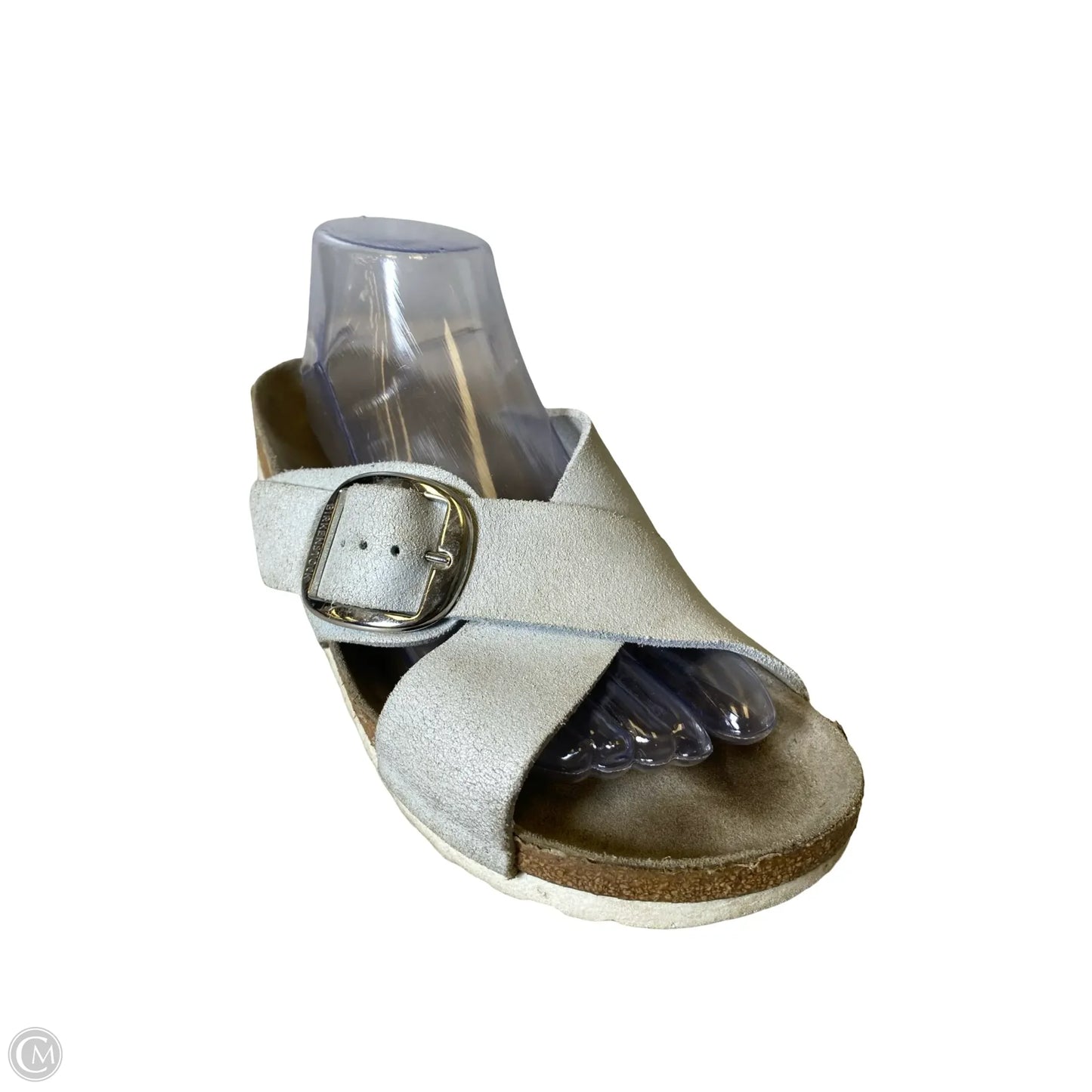 Sandals Flats By Birkenstock In Grey, Size: 9