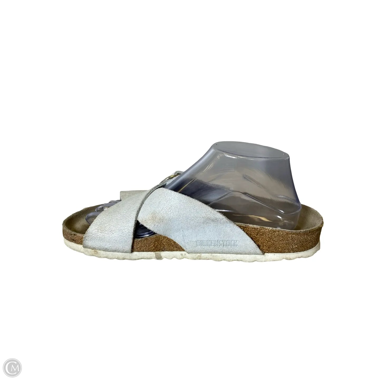 Sandals Flats By Birkenstock In Grey, Size: 9