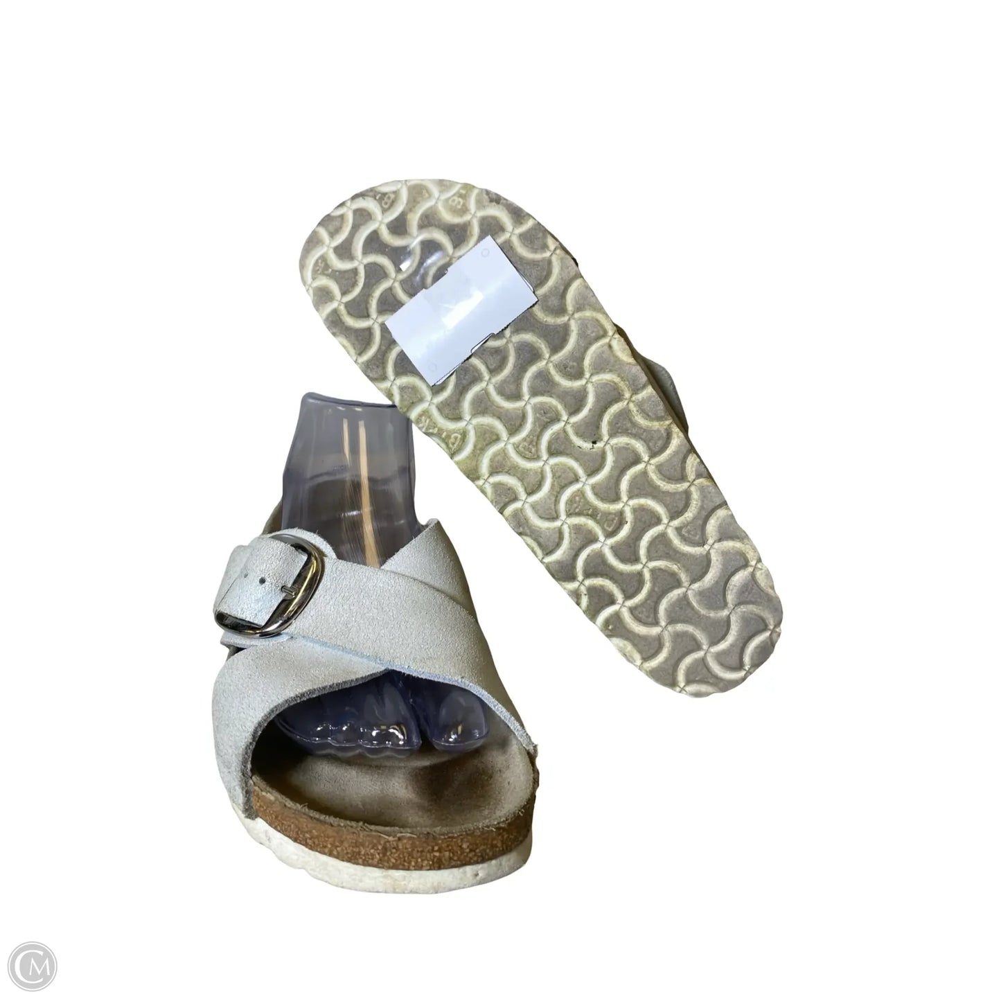 Sandals Flats By Birkenstock In Grey, Size: 9