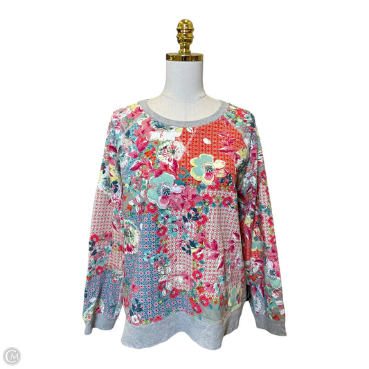 Top Long Sleeve By Johnny Was In Multi-colored, Size: L