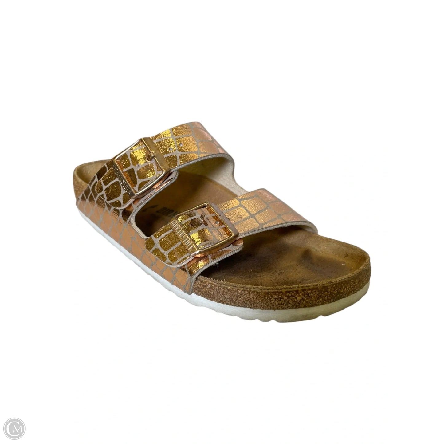 Sandals Flats By Birkenstock In Rose Gold, Size: 9