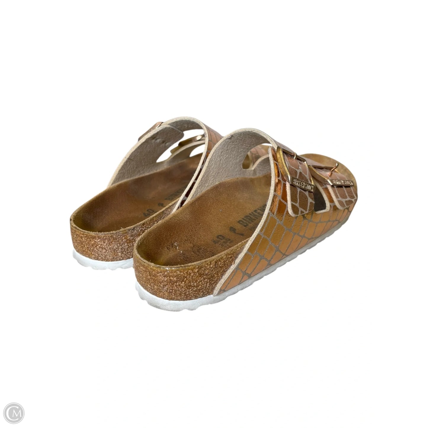 Sandals Flats By Birkenstock In Rose Gold, Size: 9