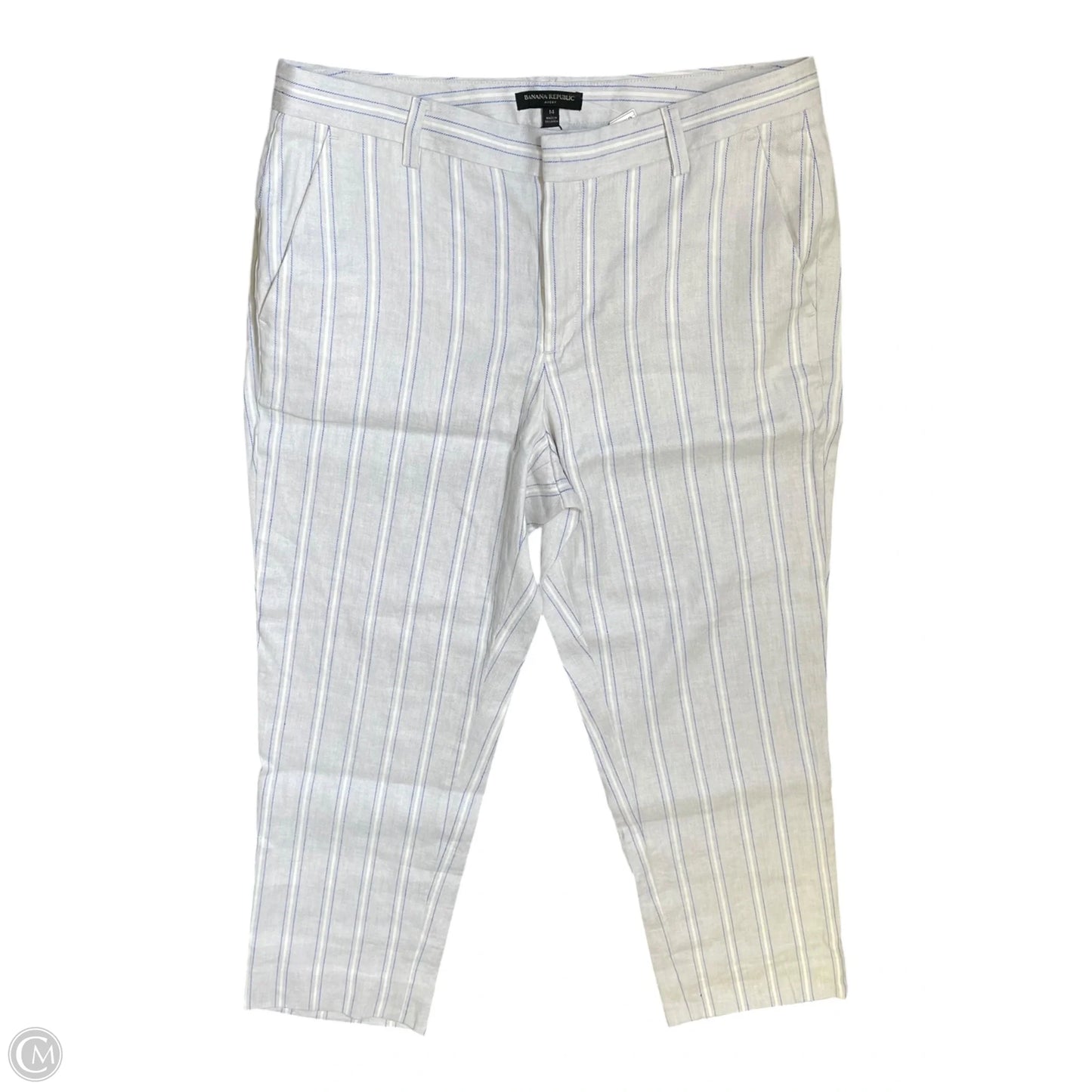 Pants Cropped By Banana Republic In Striped Pattern, Size: 14