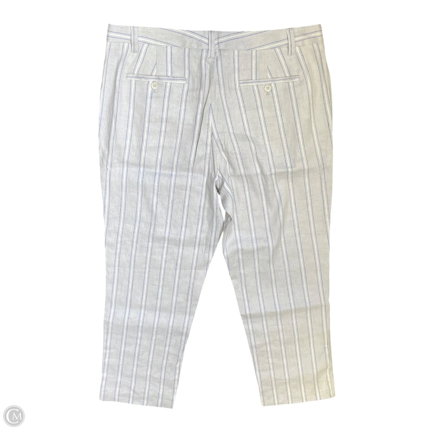 Pants Cropped By Banana Republic In Striped Pattern, Size: 14