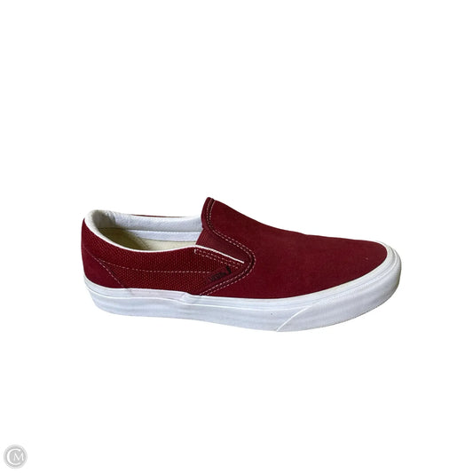 Shoes Flats By Vans In Maroon, Size: 10