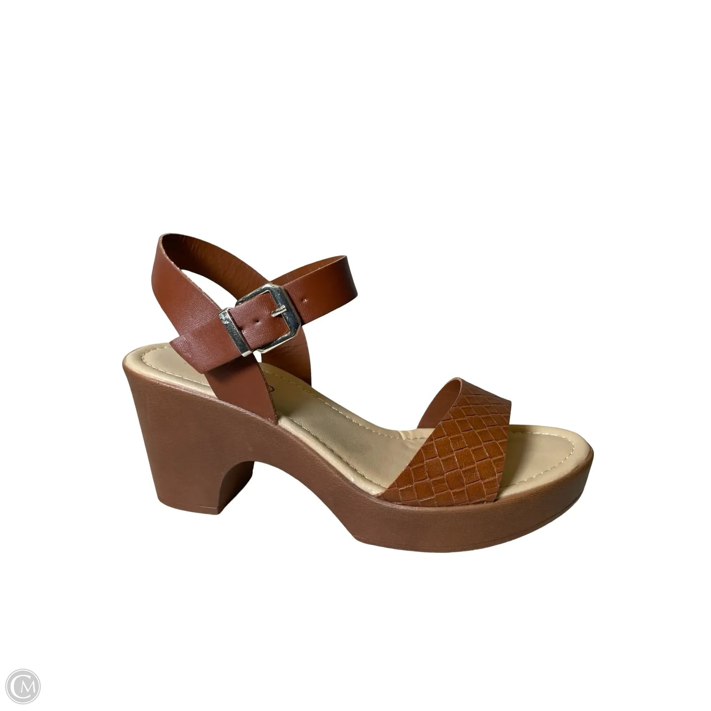 Sandals Heels Block By Me Too In Brown, Size: 8