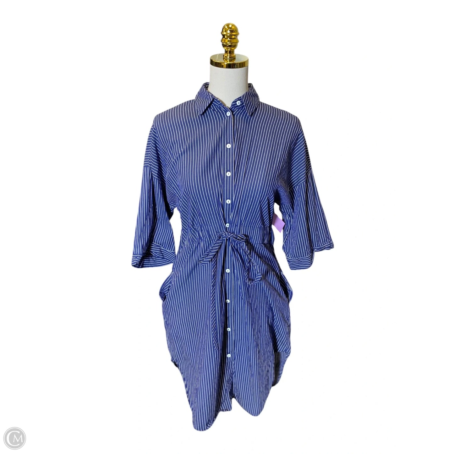 Dress Casual Short By Zara In Striped Pattern, Size: S