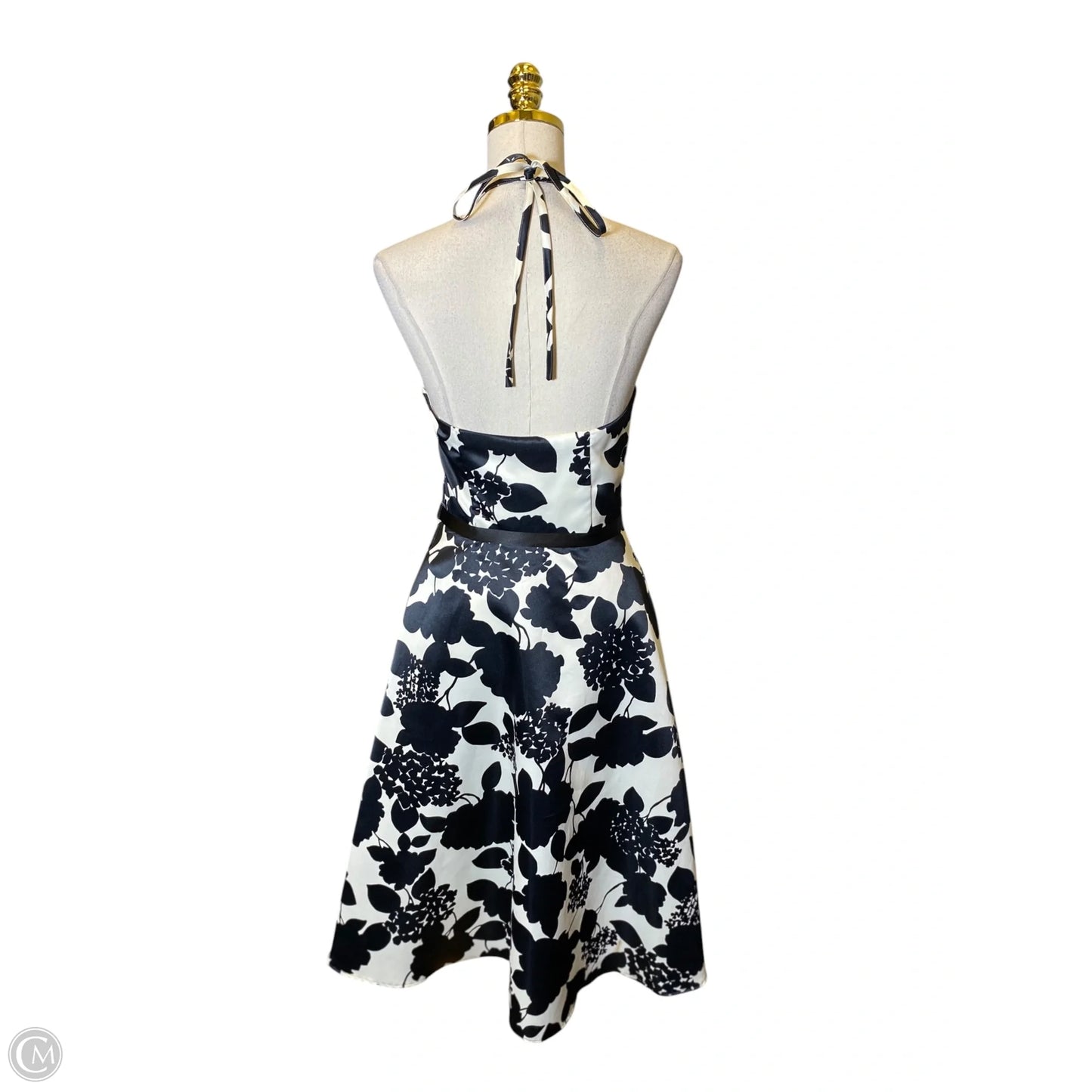 Dress Party Midi By Scott Mcclintok In Black & Cream, Size: 6