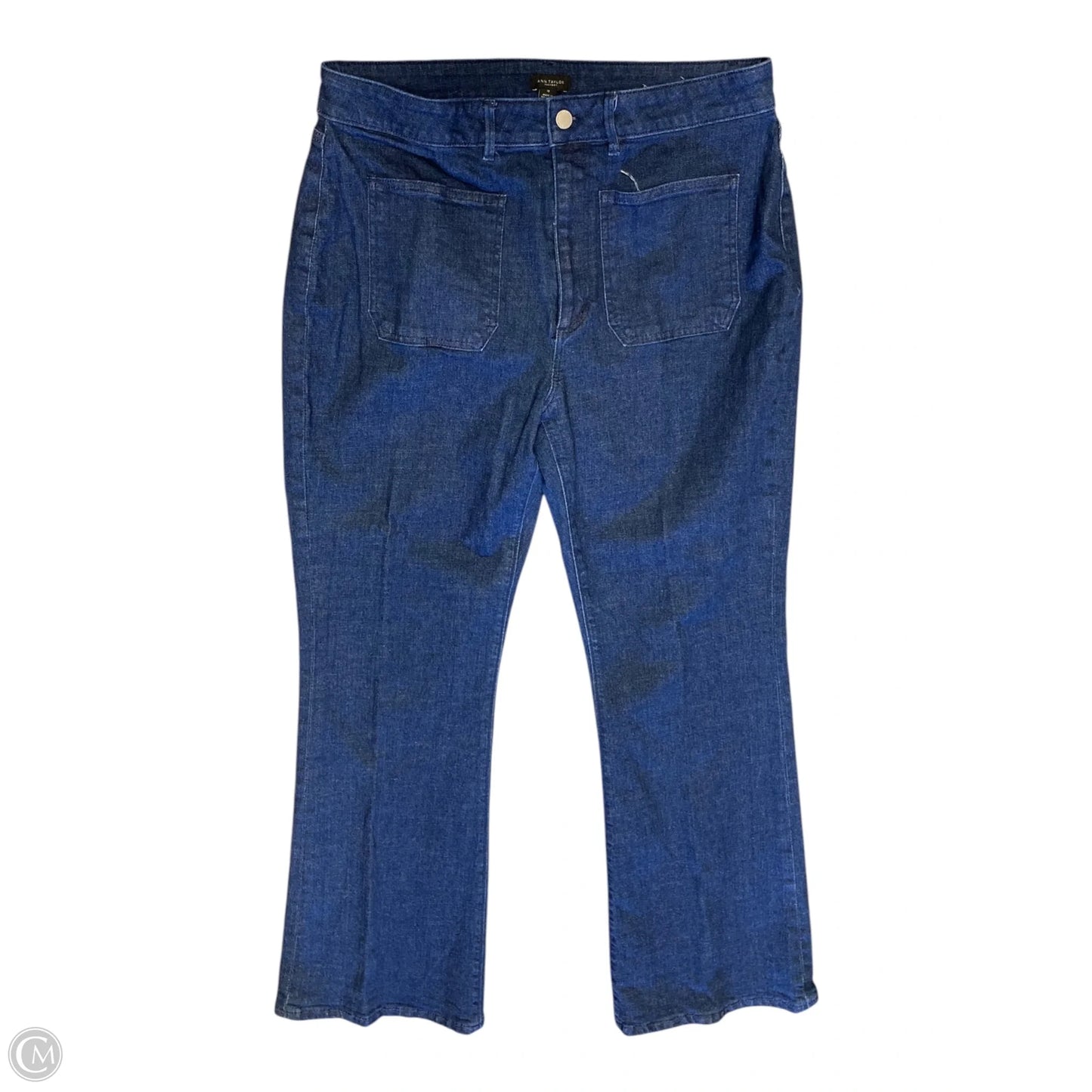 Jeans Flared By Ann Taylor In Blue Denim, Size: 12