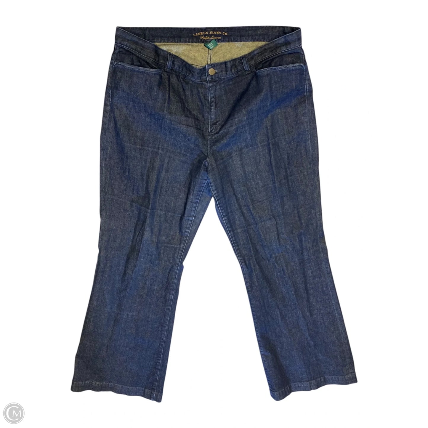 Jeans Wide Leg By Ralph Lauren Co In Blue Denim, Size: 16