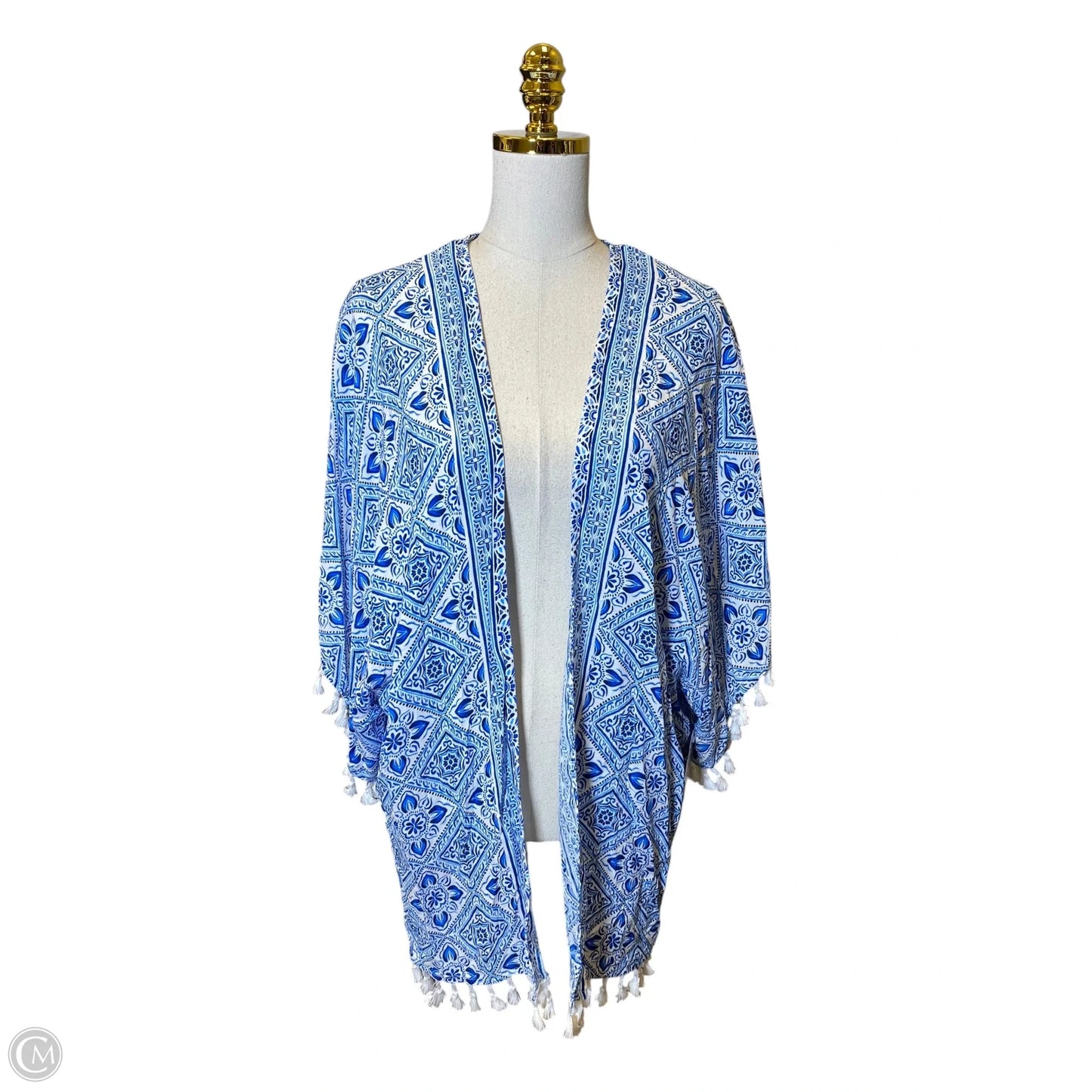 Swimwear Cover-up By La Blanca In Blue & White, Size: Osfm