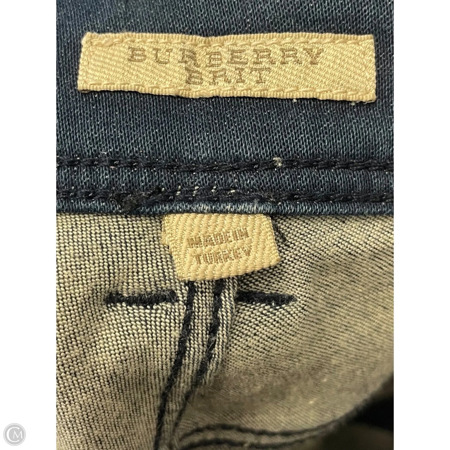 Jeans Luxury Designer By Burberry In Blue Denim, Size: 14