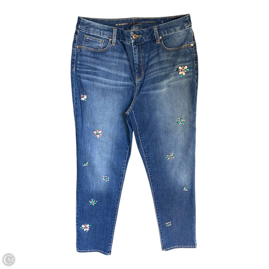 Jeans Cropped By Chicos In Blue Denim, Size: 10