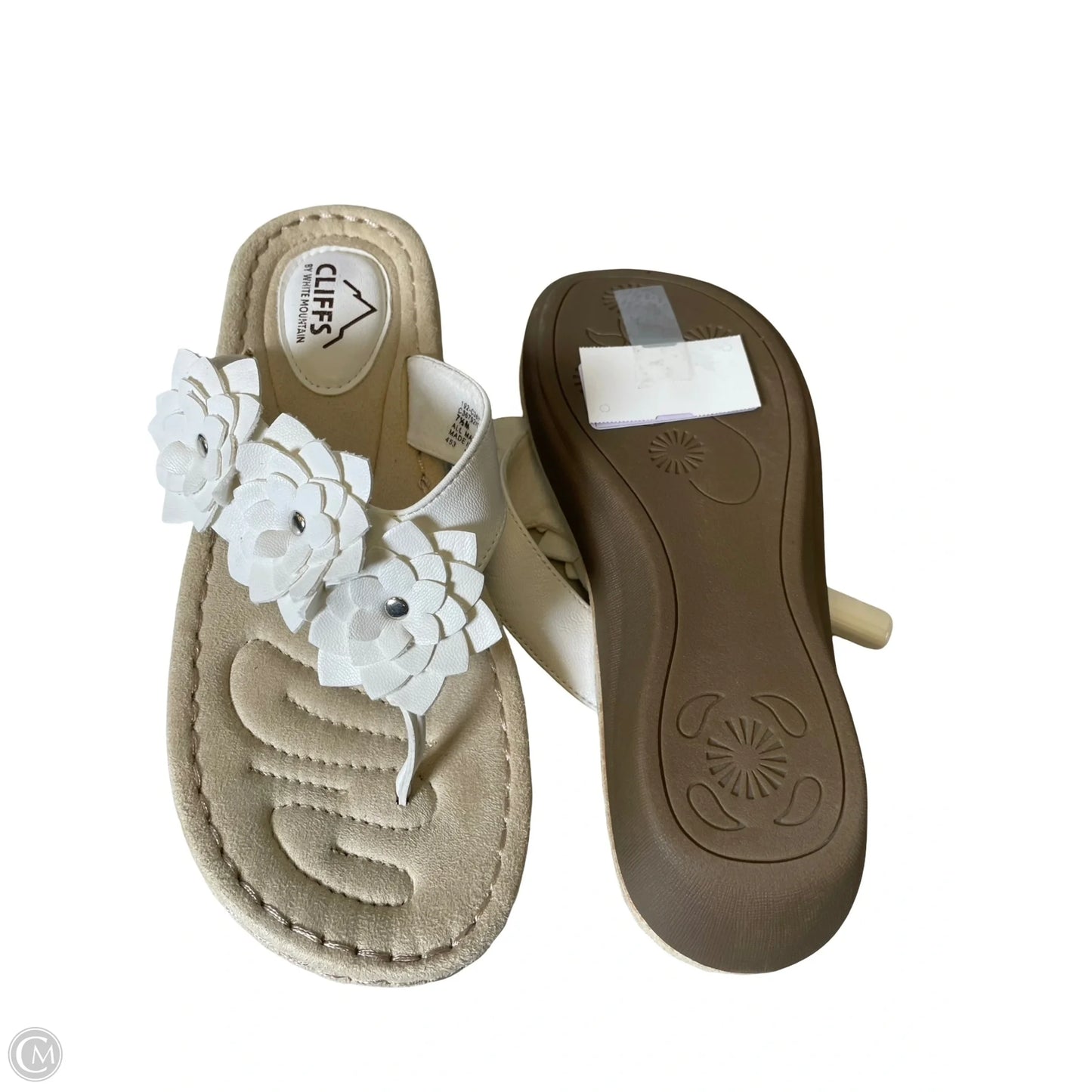 Sandals Flats By Cliffs By White Mountain In White, Size: 7.5