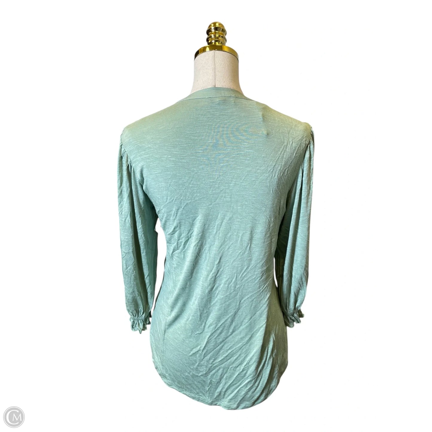 Top 3/4 Sleeve By Democracy In Green, Size: Xs